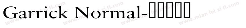 Garrick Normal字体转换